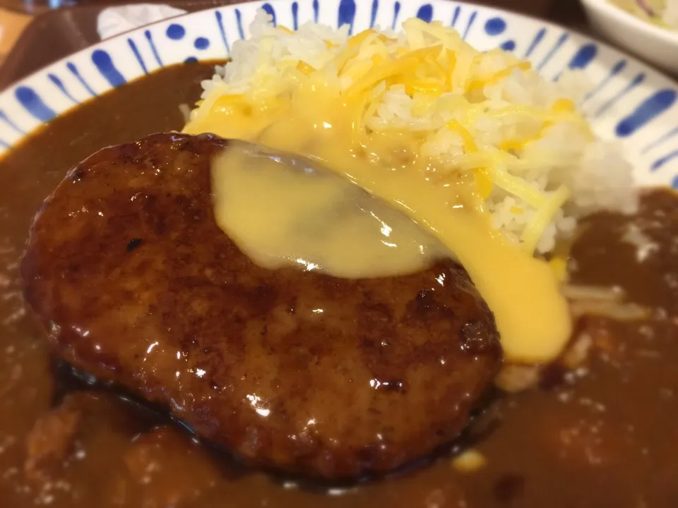 すき家 チーズテリヤキハンバーグカレーのサラダセット|ddr3rdmixさん