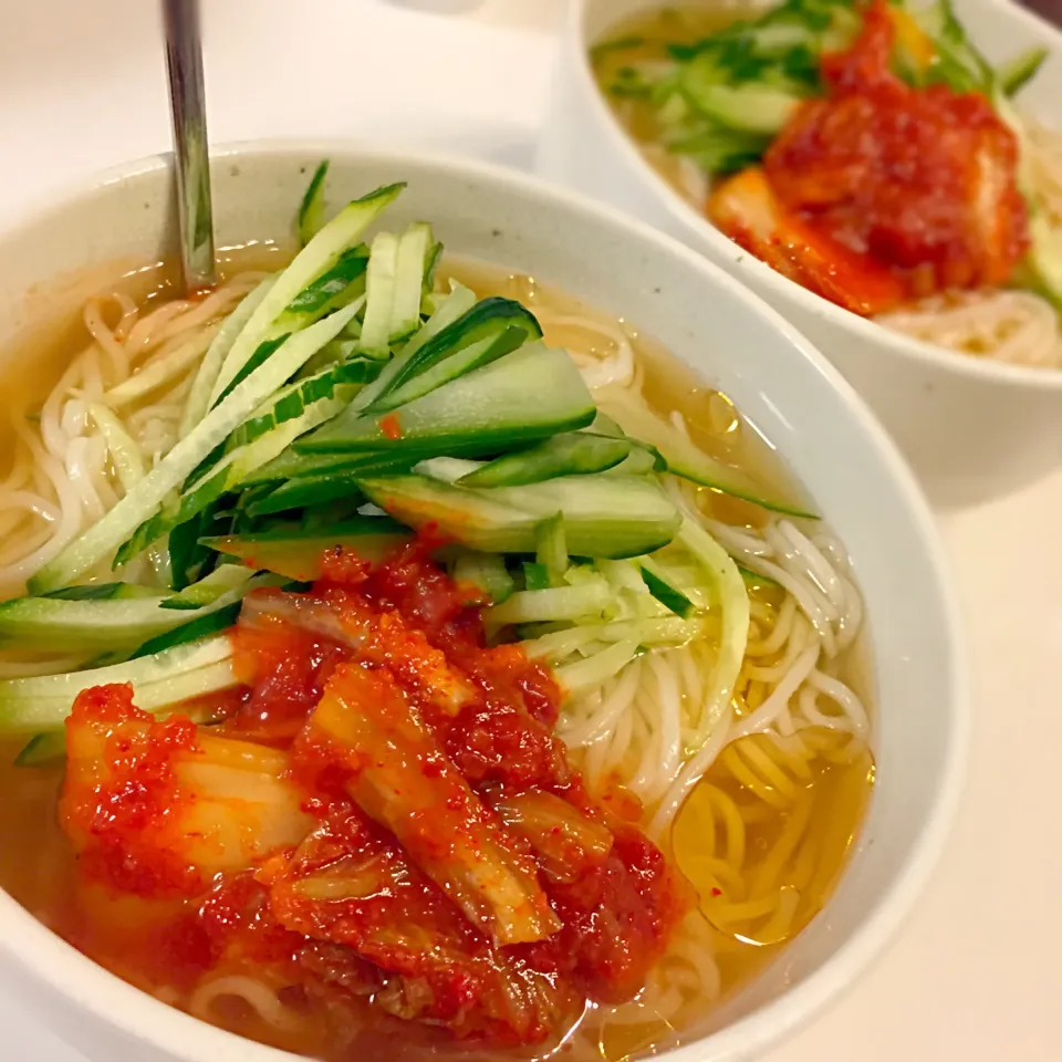 手作り冷麺スープで韓国冷麺風キムチ素麺|ヨッチャンさん