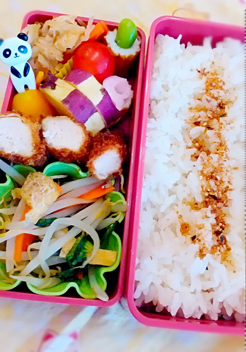 Snapdishの料理写真:7月24日の娘弁当‼ささ身の唐揚げ弁当＊|ノリティアさん