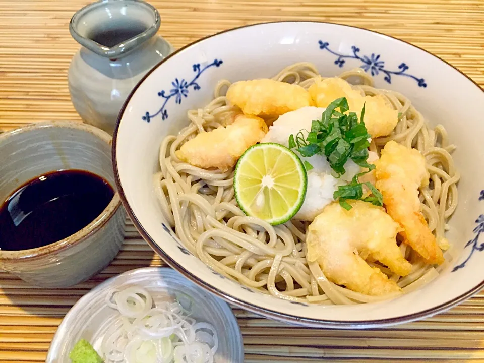 海老辛おろし蕎麦 大盛り|流線形さん