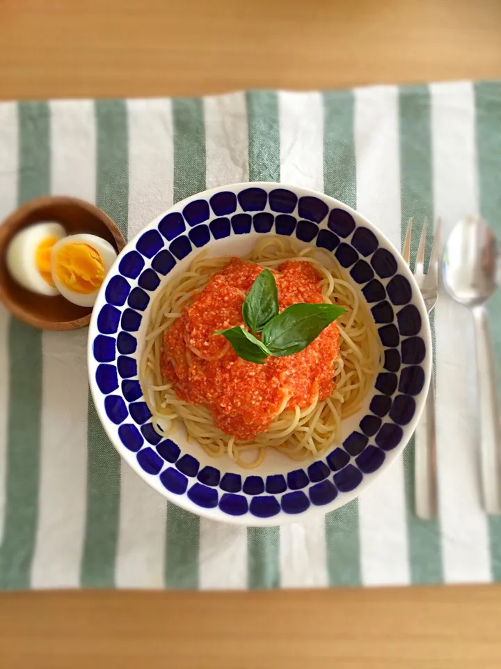 自家製トマトバジルのパスタ|奥泉いづみさん