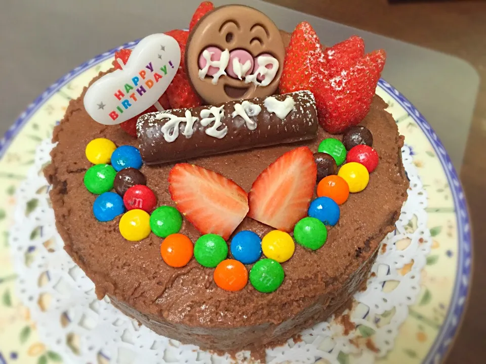 誕生日ケーキ♪ #happy #ケーキ #手作り #チョコ #誕生日|아 즈 ♡さん