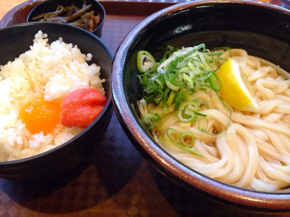 ぶっかけうどんと明玉ごはん|キジさん