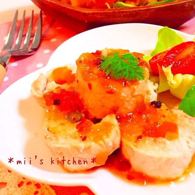 ＊胸肉でやわらかロールチキン＊|＊みぃ＊さん