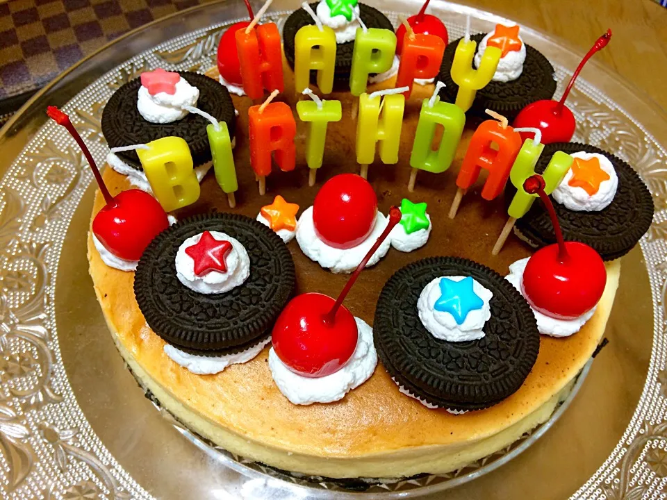 Oreo baked cheese cake for my daughter best friend bday as her request Happy bday Ann Chang 🎂🎉|Babyluv Cabrera Ocampoさん