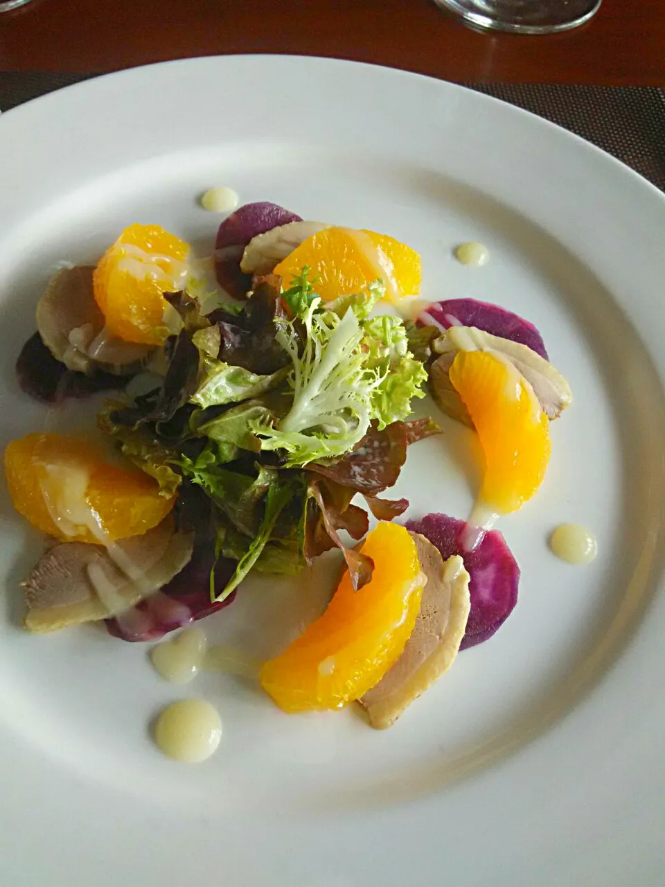 Snapdishの料理写真:duck breast confit, orange and purple potatoes|alain bernardさん