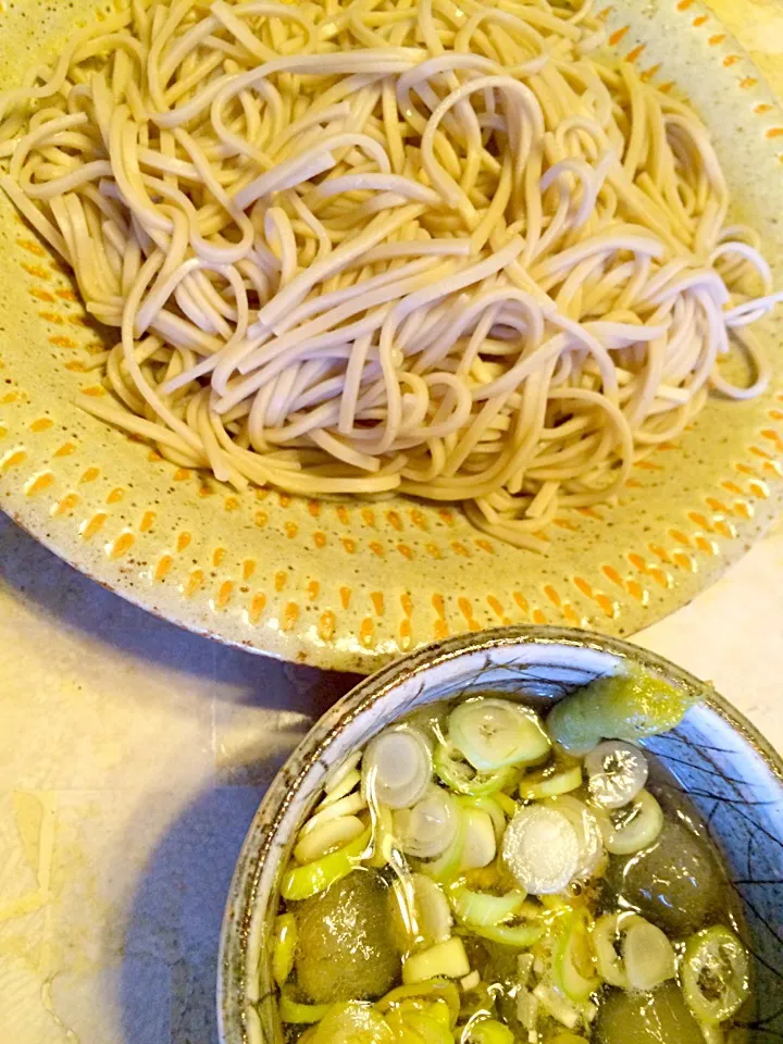 自然薯蕎麦をメカブ入りのつけだれでw|MIEKO 沼澤三永子さん