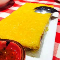 Snapdishの料理写真:sticky rice cake with osmanthus sauce|rayさん