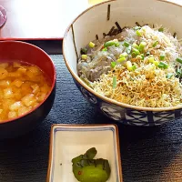 Snapdishの料理写真:三色しらす丼(´∀｀)
生・揚・焼しらす☆|Sayopuさん