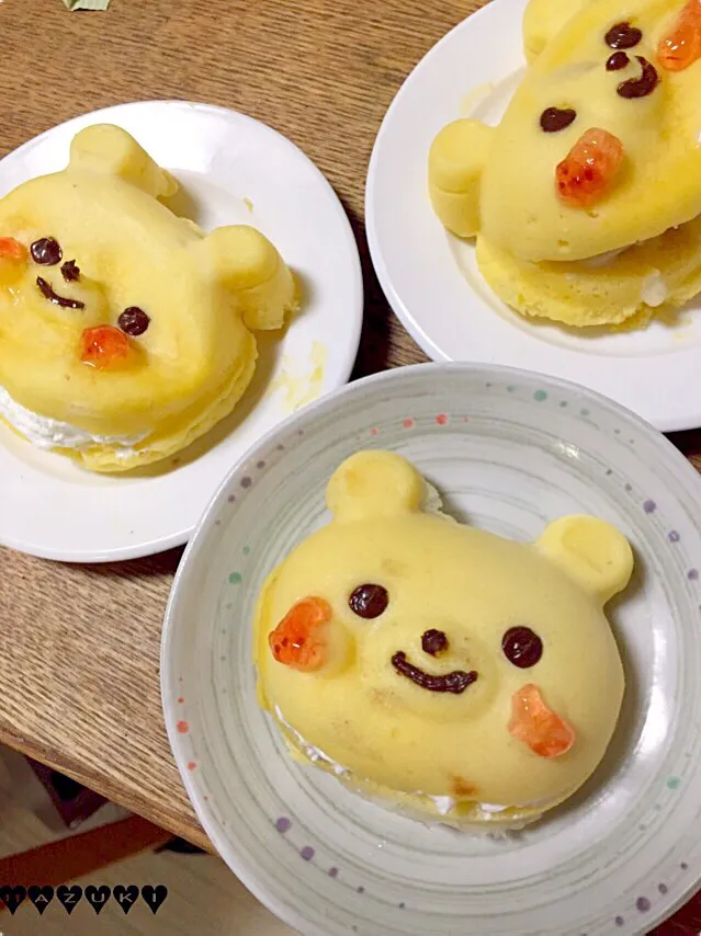 Snapdishの料理写真:クマさんパンケーキ🐻💕|⁑葉月⁑さん