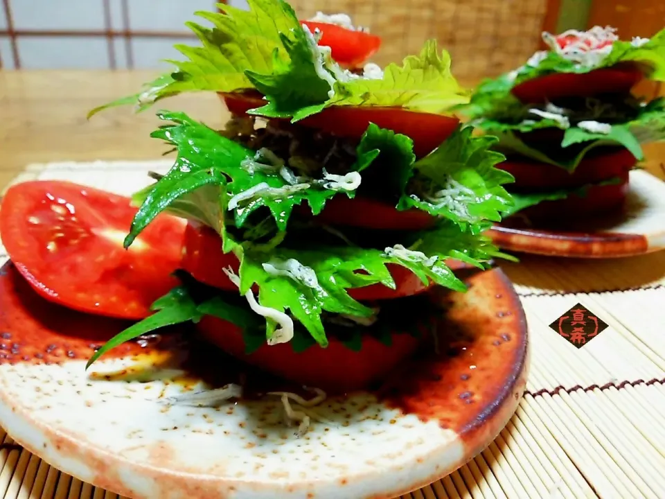 じゃこと青じその重ねトマトサラダ🍅|真希さん