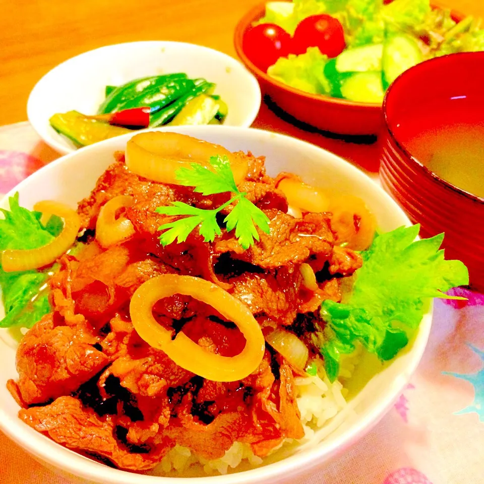 焼肉丼で夕食🍚🍚🍚🍚🍚|かずみさん