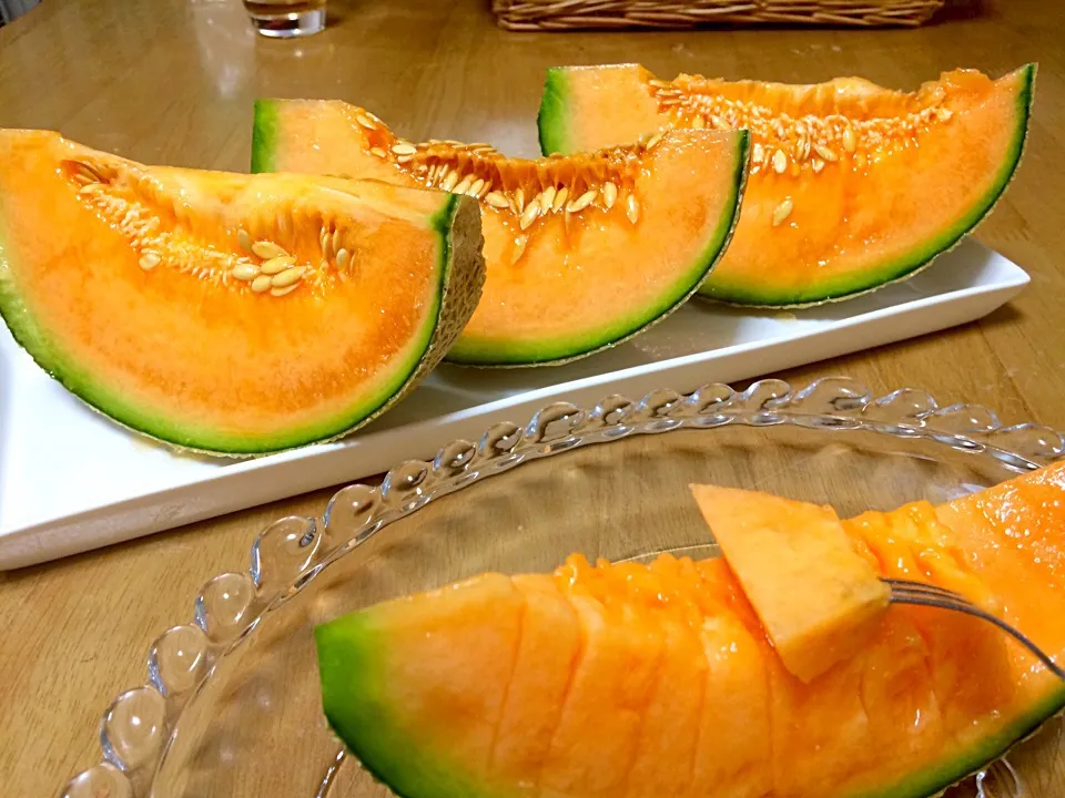 W(😋)W melon my melon itadakimasu soooo sweet 🙏|Babyluv Cabrera Ocampoさん