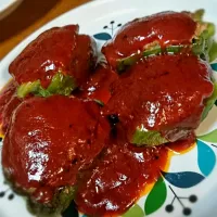 Snapdishの料理写真:ピーマンの肉詰め|Keikoさん