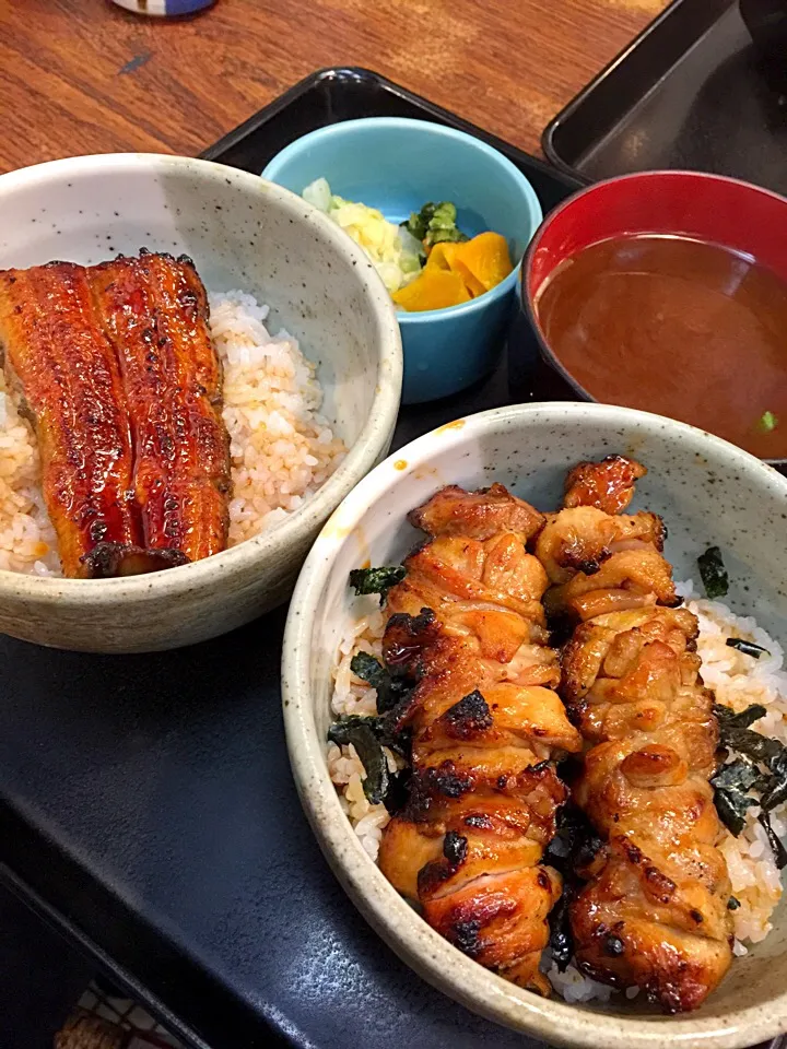 Snapdishの料理写真:うなぎ&焼き鳥丼|Mattさん