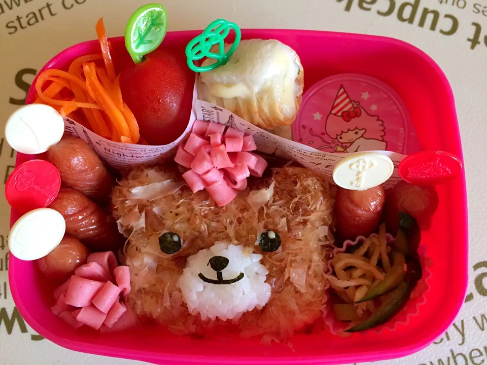 Snapdishの料理写真:ふわふわクマちゃんのお弁当(´◡`๑) ♡|cotocotoさん