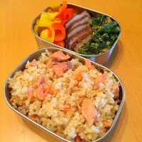 Snapdishの料理写真:Today's bento!|Takeshi Matsuiさん