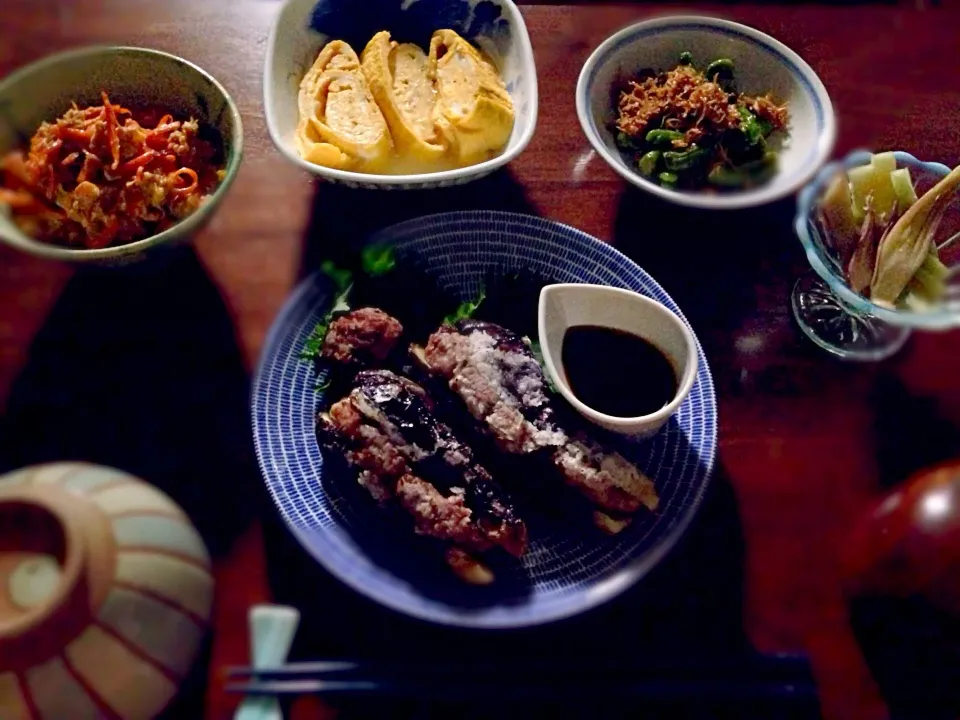 茄子の挽肉はさみ揚げ|noryさん