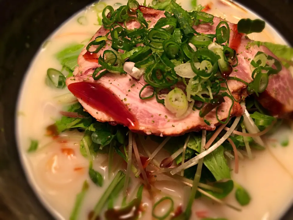 厚切り焼豚と薬味野菜の豆乳そうめん2|半田手延べそうめんの店 阿波や壱兆さん