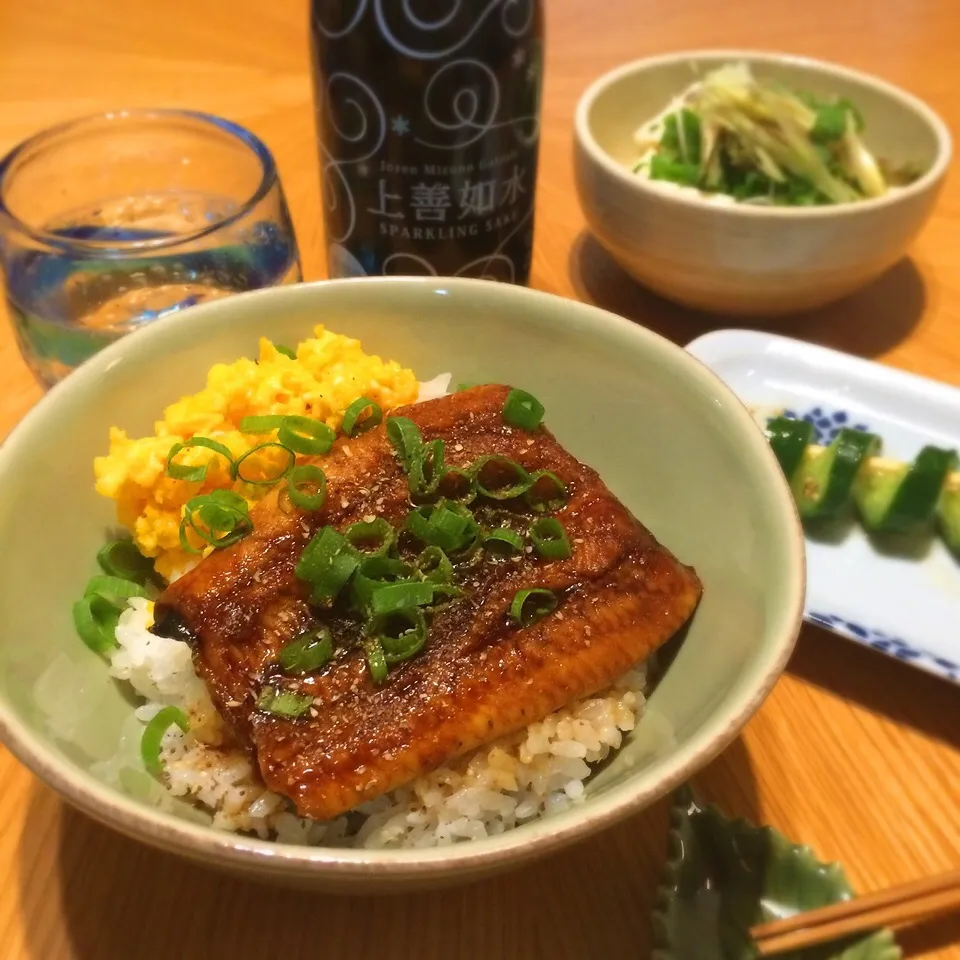 うな丼で乾杯☆|もなかさん