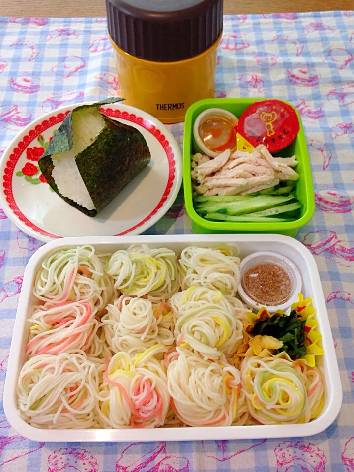 💗💚💛カラフルそうめん弁当 7/29|ピロさん