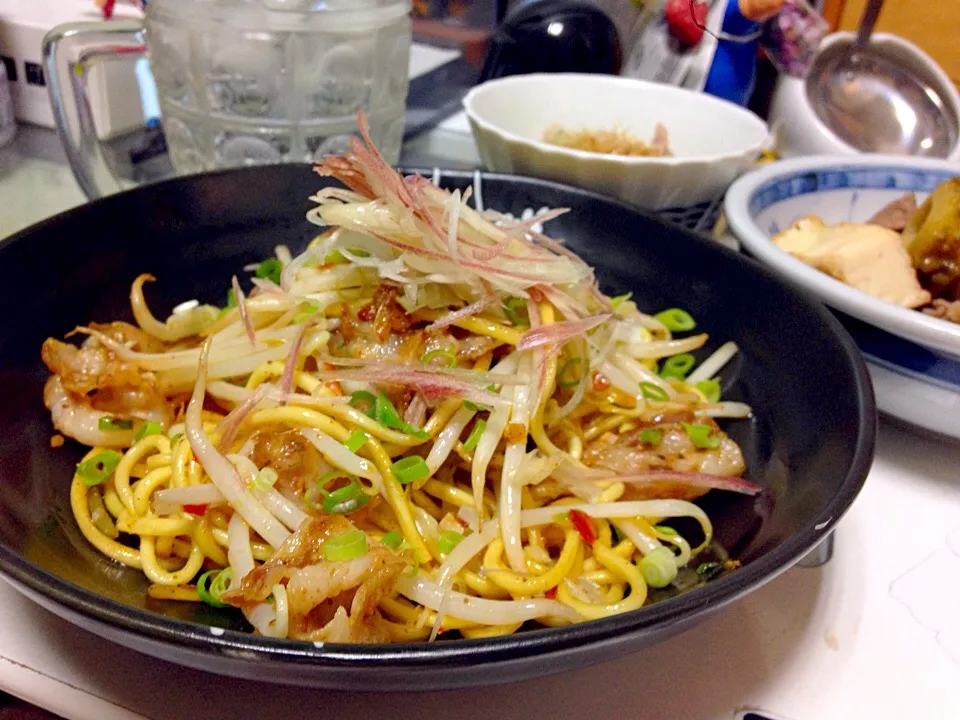 豚バラ茗荷のナンプラー焼きそば|虎キチ6さん