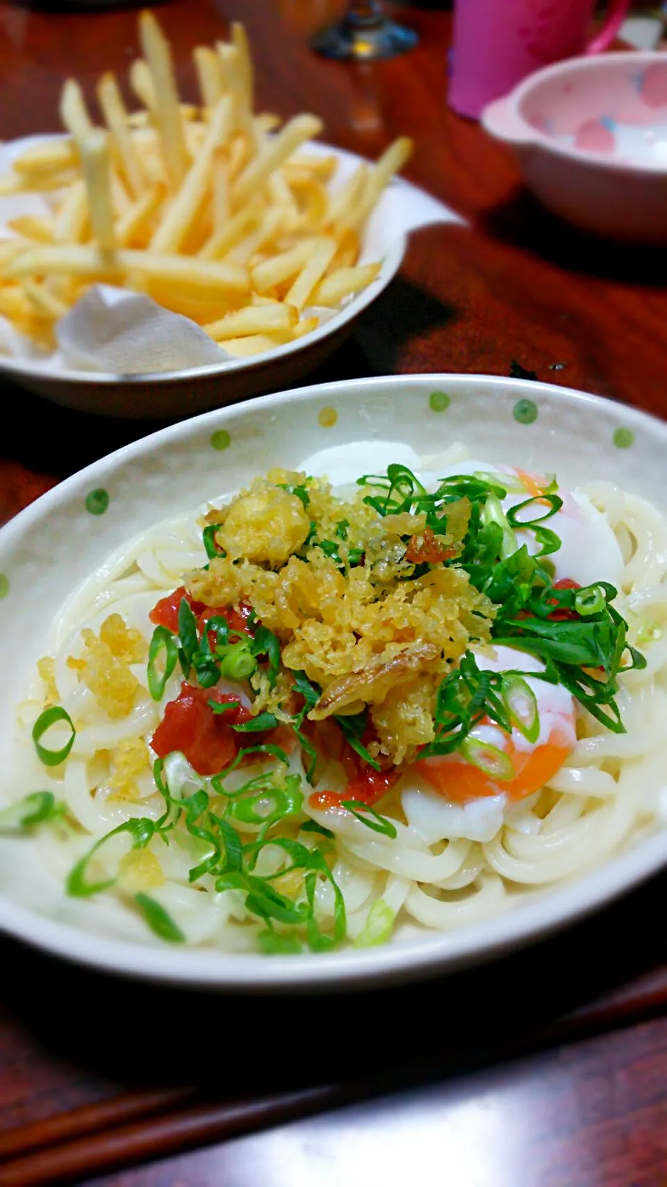温玉と梅のぶっかけうどん|honoshowさん