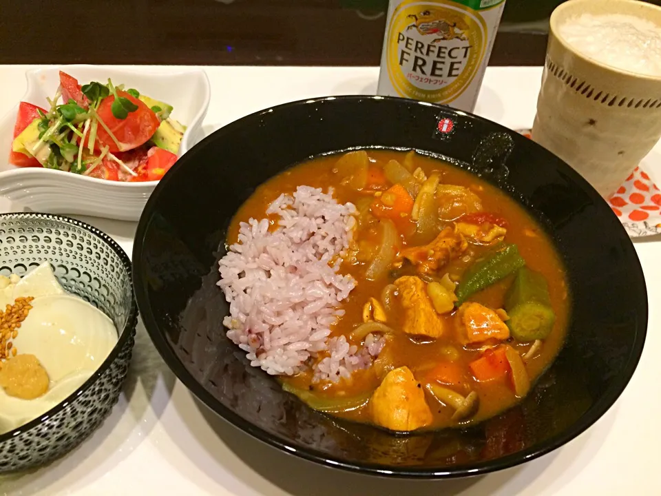 本日のガッツリ妊婦飯   クミンやカルダモンなどスパイスをたっぷり効かせたカレー|gintanさん