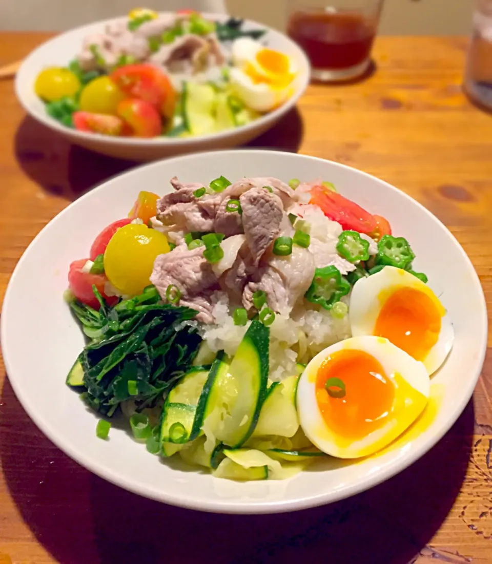 野菜もりもり冷しゃぶ麺|わたげさん