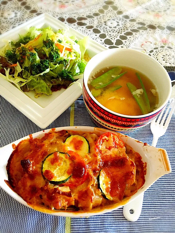 昨日作ったチゲと市販の水餃子でちょい足しレシピのグラタン🌟|Tina Tomoko😋さん