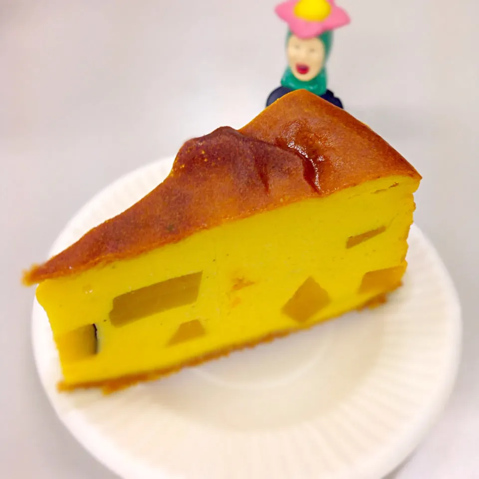 カボチャのチーズケーキ|中央分離帯さん