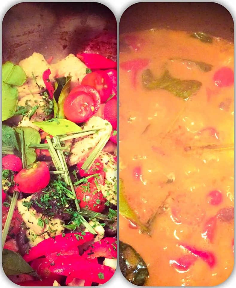 Home made Thai red curry with real natural spices and aromatic leaves|el sushi de la manchaさん