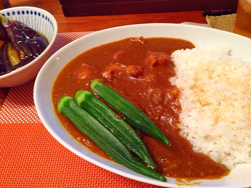 チキンカレー オクラのせ|美穂さん