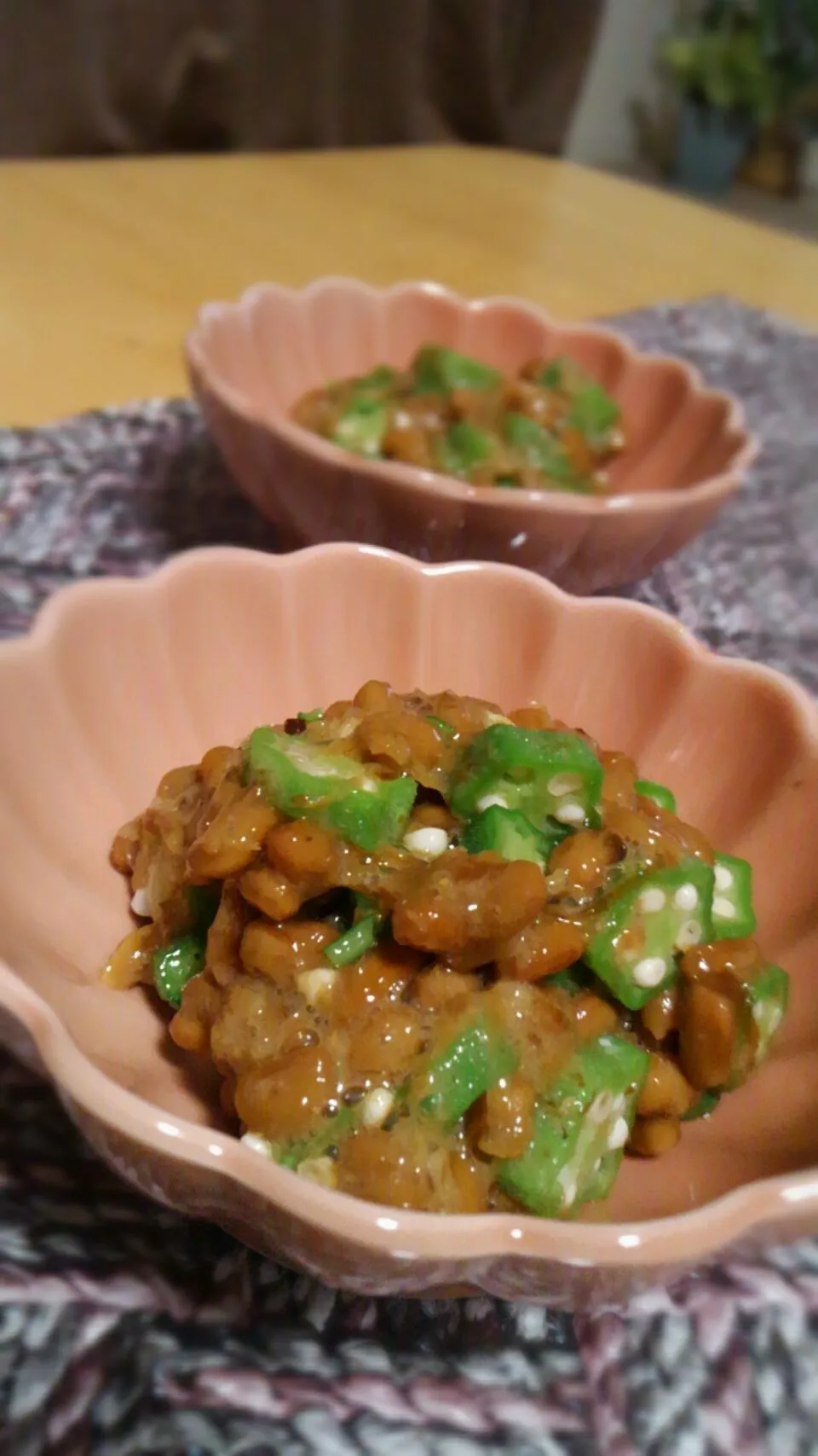 温かぃ〜白ご飯に…… 
  オクラ納豆~☺︎|kimikimi󾬍さん