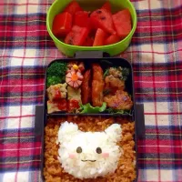 Snapdishの料理写真:しろねこ弁当|みー♪さん