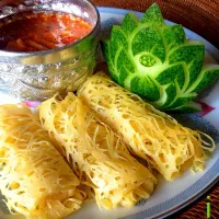 バターチキンカレー&ロティ・ジャラ  Butter Cihcken Curry with Roti Jala