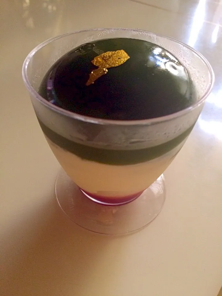 Green Tea Jelly Cheese Pudding|willklhさん