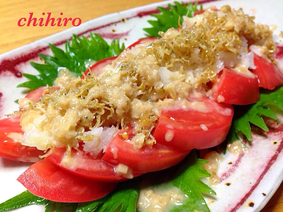 お好み焼き屋で教えてもろたトマトサラダ🍅🍅🍅|川上千尋さん