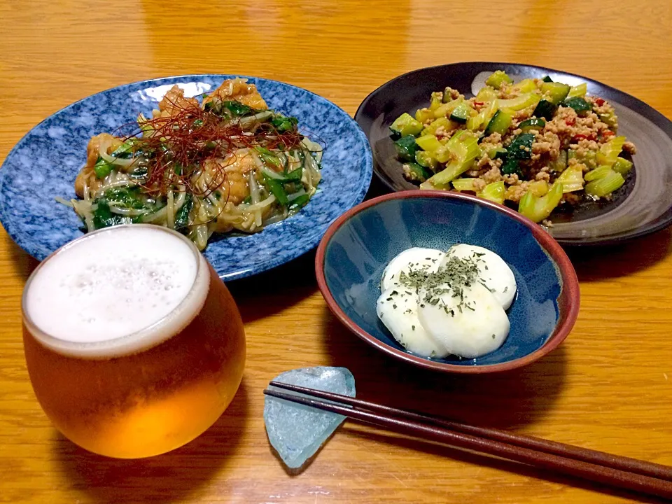 Snapdishの料理写真:ブルームーン🌕7月31日のアテ…🍻|風流料理人さん