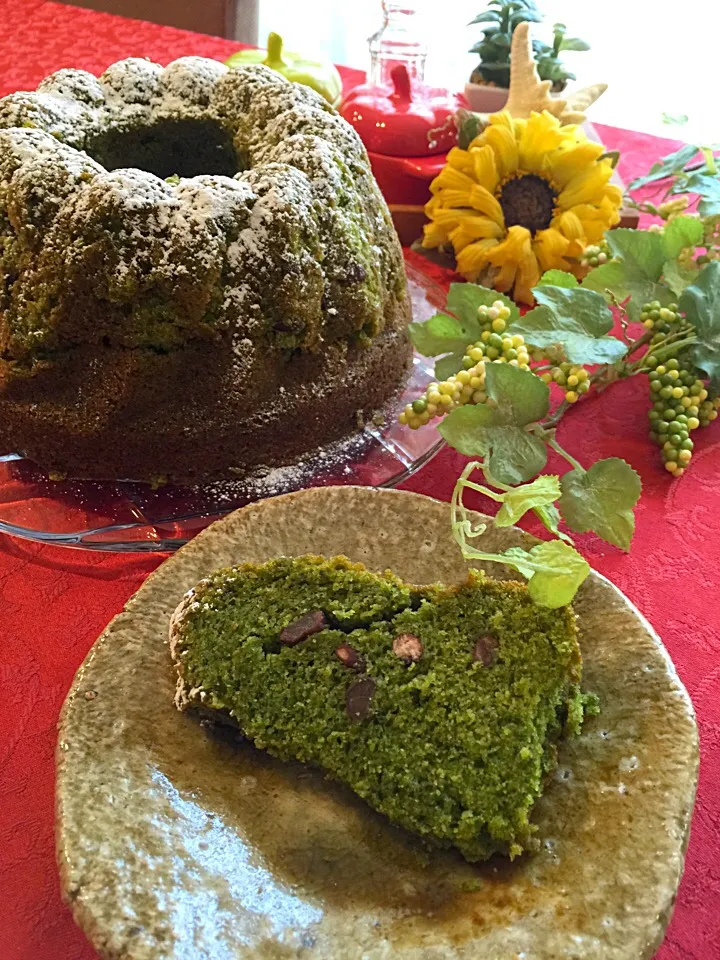 おかなさんの料理 ヨーグルト入れたらしっとりふわふわ♡抹茶パウンドケーキ( •ॢ◡-ॢ)-♡|みなさん