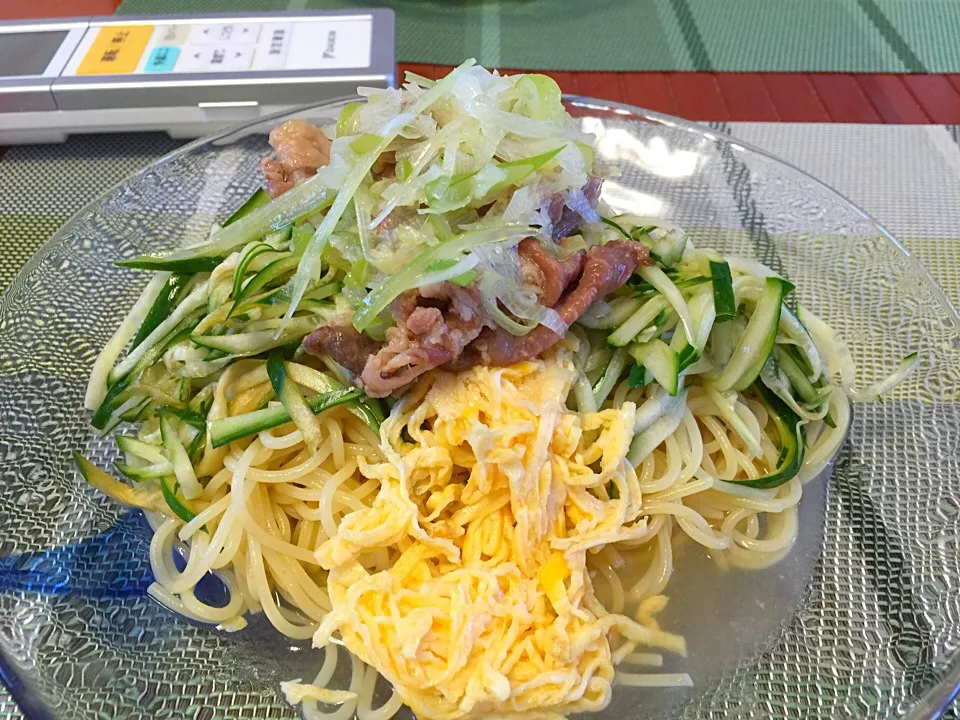 重曹パスタで冷やし中華塩|Yoshito  Kobayashiさん