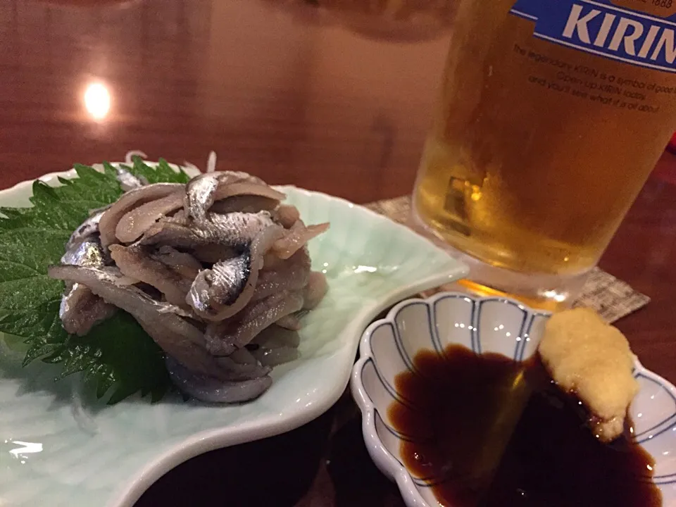 Snapdishの料理写真:広島名物小イワシの刺身じゃったけん‼︎|たぁちさん