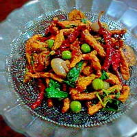 Nam Prik Pao Pork (spicy hot) ✔