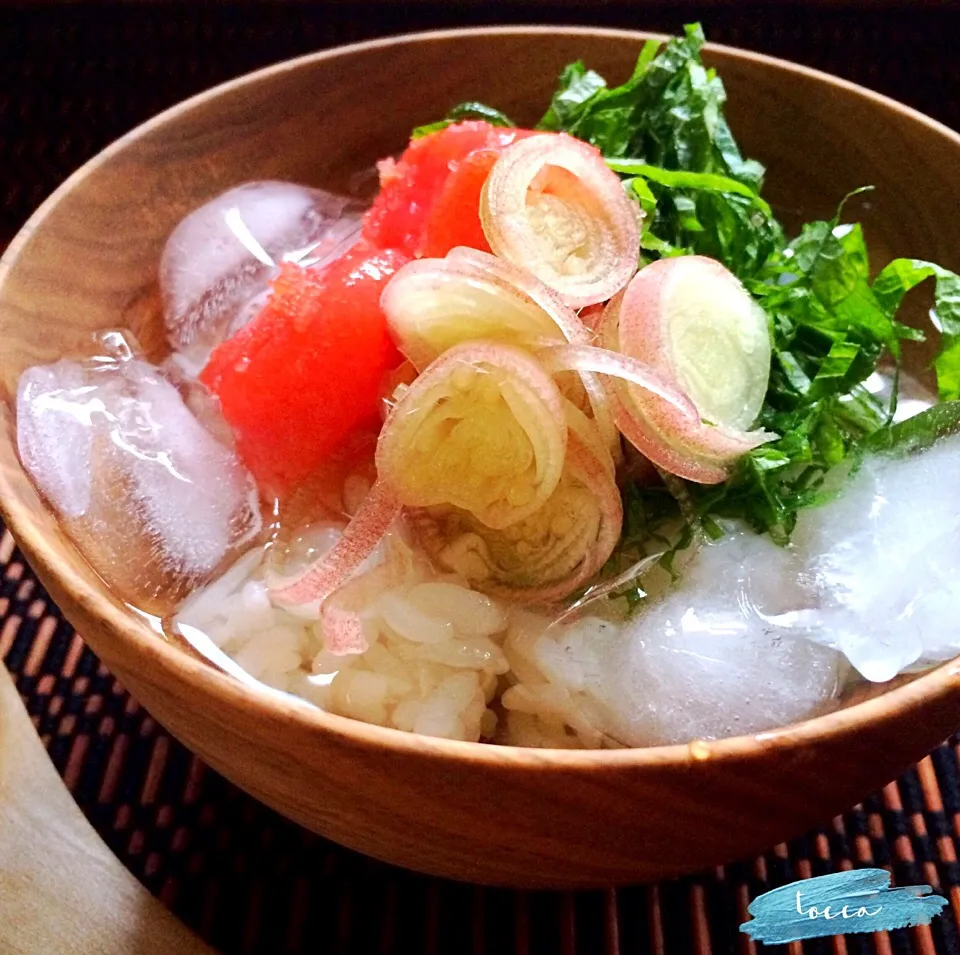 冷やし出汁茶漬け🍚💓冷んやりサラサラ〜っと◟́◞̀ 🎐✨|toccaさん