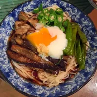 Snapdishの料理写真:野菜多めの冷やしうどん|れいぽぽぽんさん