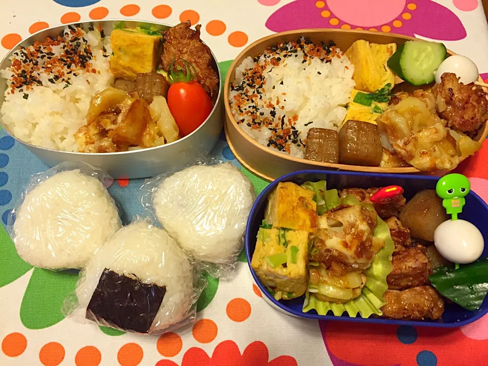 今日の試合応援3人お弁当(´◡`๑)|さくたえさん