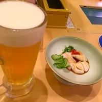 Snapdishの料理写真:ビールと白子|Etsuko Haraさん