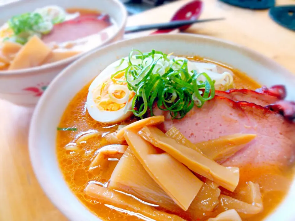 白樺山荘の味噌ラーメン|なすび猫さん