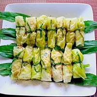 Gang jued kalampri yad sai (stuffed rolled cabbage) (spicy) ✔