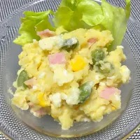 野菜嫌いのポテトサラダ 枝豆とコーンとハムで！|syuchanさん